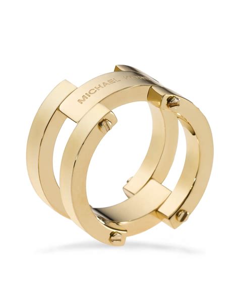 michael kors gold link stackable rings|14K Gold.